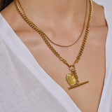 Colar Pingente Fivela Everleigh - Ouro 18K | SILLENE