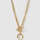 Colar Pingente Giratório Delilah - Lápis-Lazúli - Ouro 18K | SILLENE