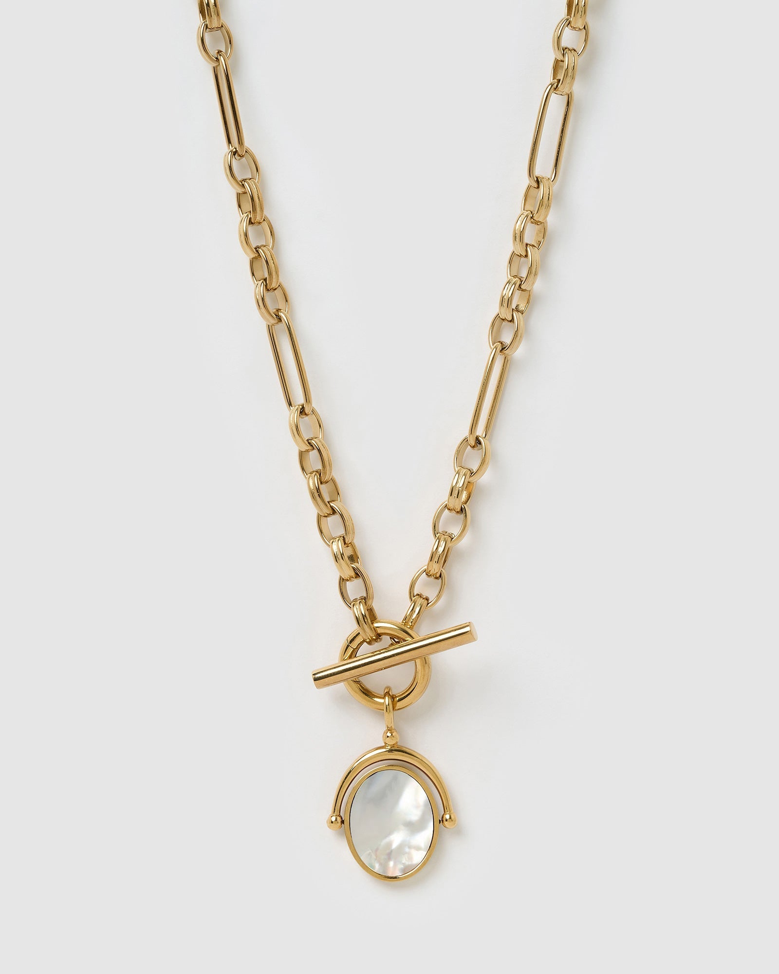 Colar Pingente Giratório Delilah - Malaquita - Ouro 18K | SILLENE