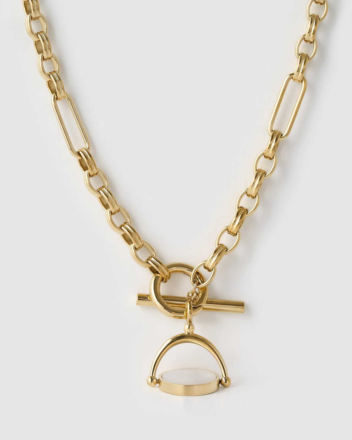 Colar Pingente Giratório Delilah - Malaquita - Ouro 18K | SILLENE