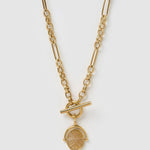 Colar Pingente Giratório Delilah - Quartzo Rosa - Ouro 18K | SILLENE