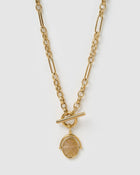 Colar Pingente Giratório Delilah - Quartzo Rosa - Ouro 18K | SILLENE