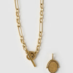 Colar Pingente Giratório Delilah - Quartzo Rosa - Ouro 18K | SILLENE - detalhe