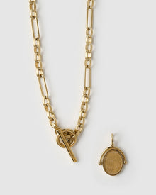 Colar Pingente Giratório Delilah - Quartzo Rosa - Ouro 18K | SILLENE - detalhe
