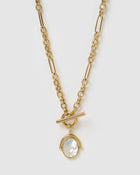 Colar Pingente Giratório Delilah - Quartzo Rosa - Ouro 18K | SILLENE