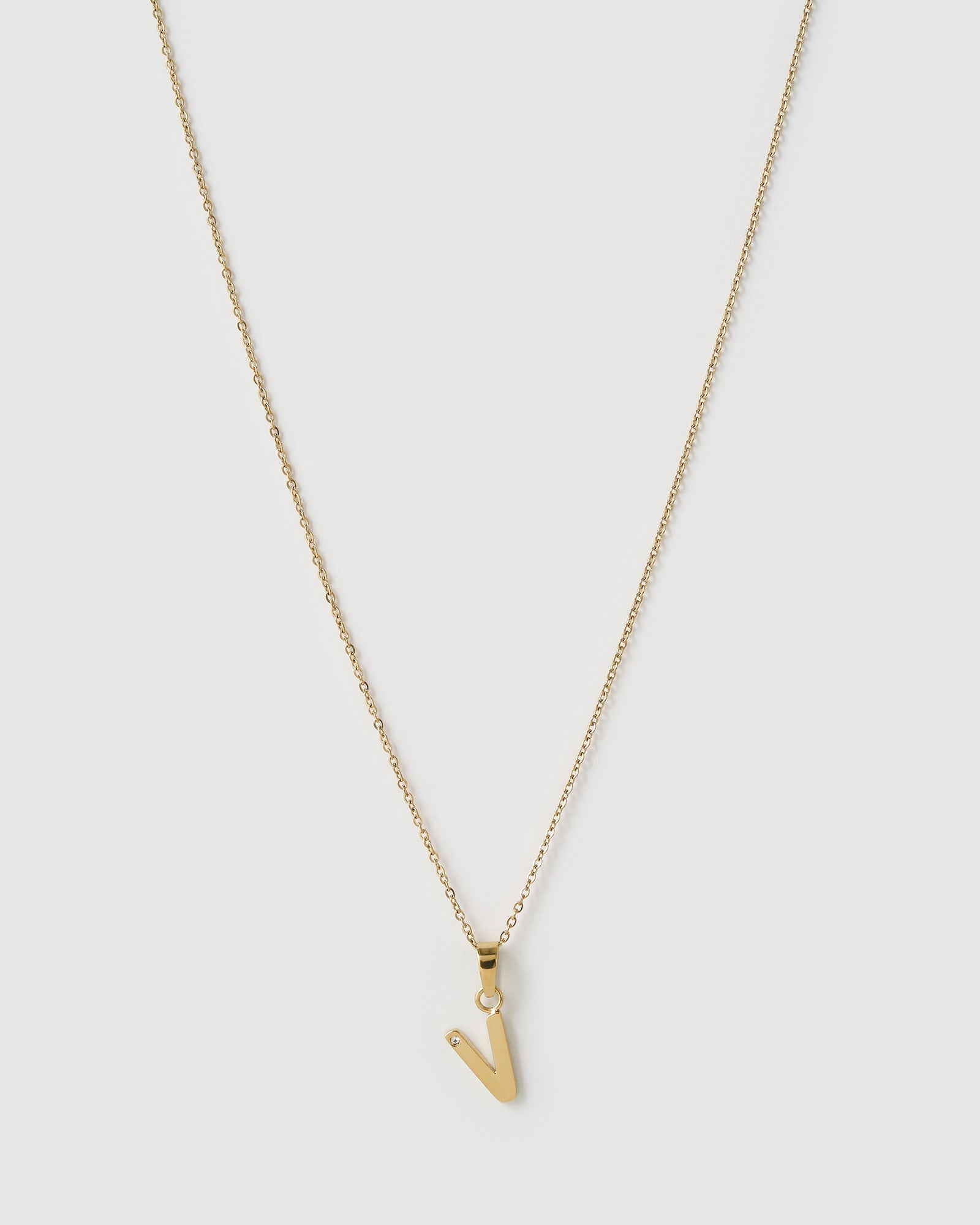Colar Pingente Inicial - Ouro 18K | SILLENE - V