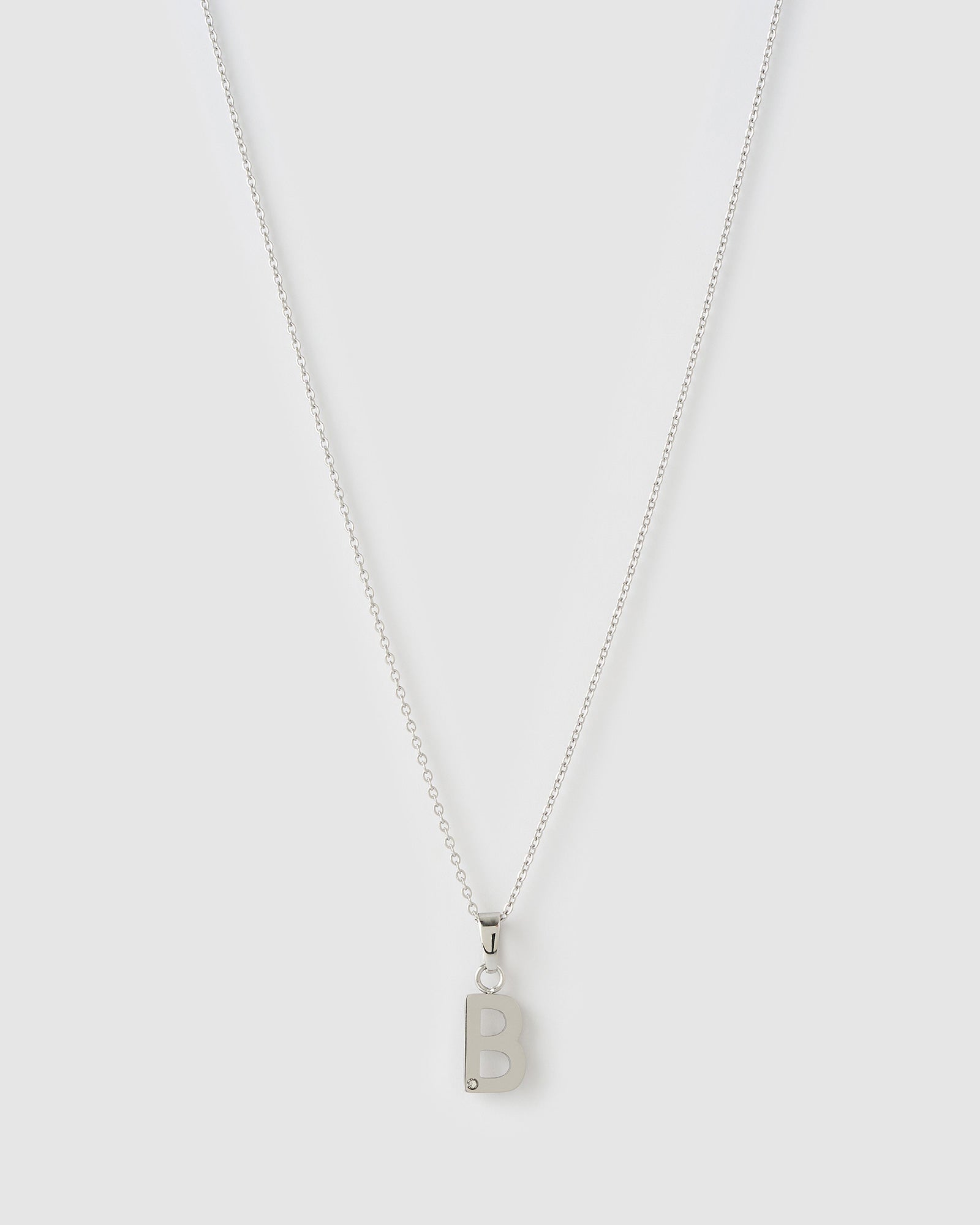 Colar Pingente Inicial - Prata | SILLENE - B