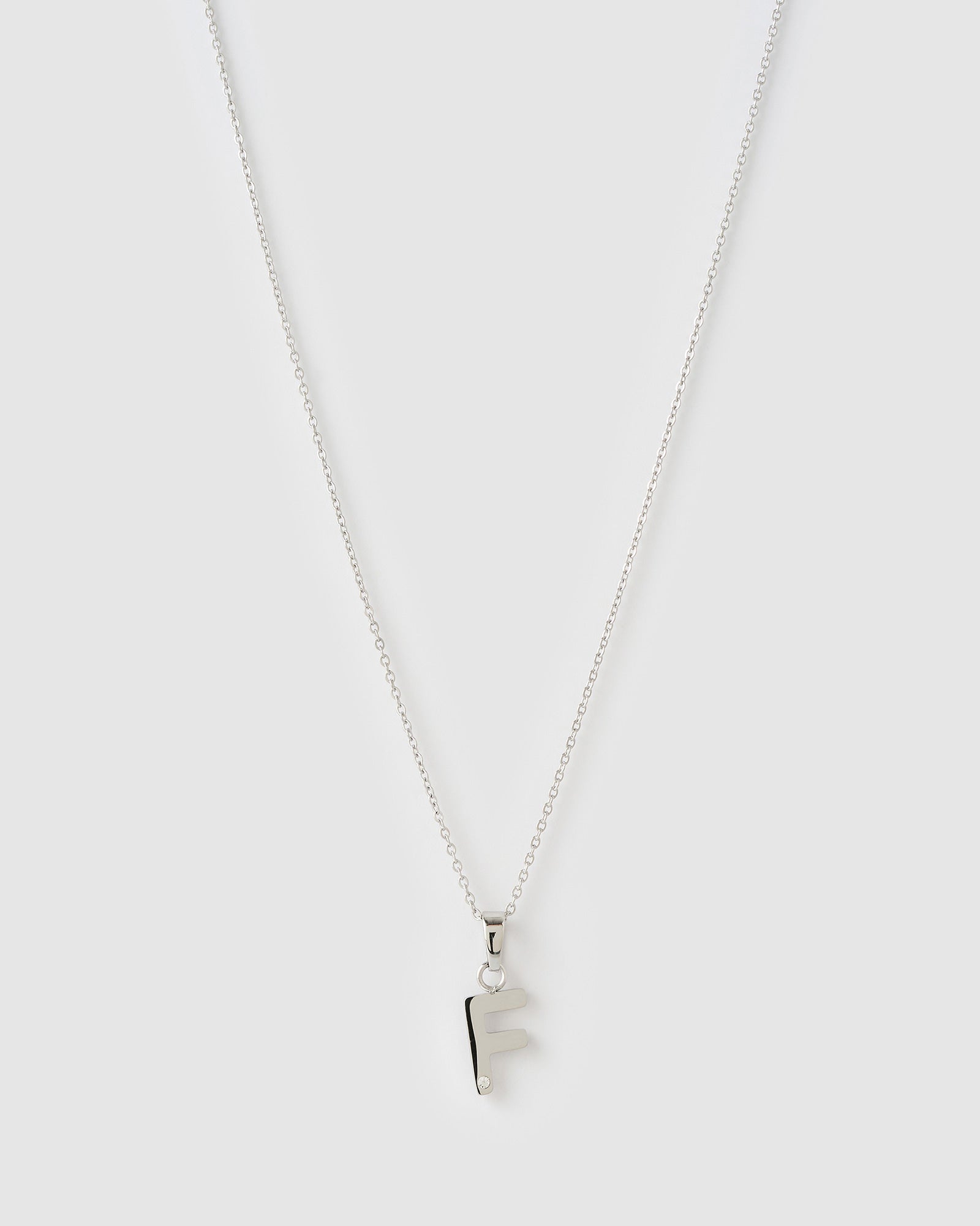 Colar Pingente Inicial - Prata | SILLENE - F