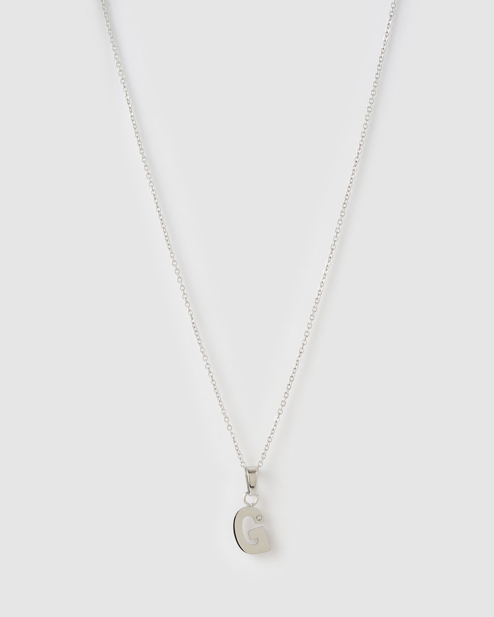 Colar Pingente Inicial - Prata | SILLENE - G