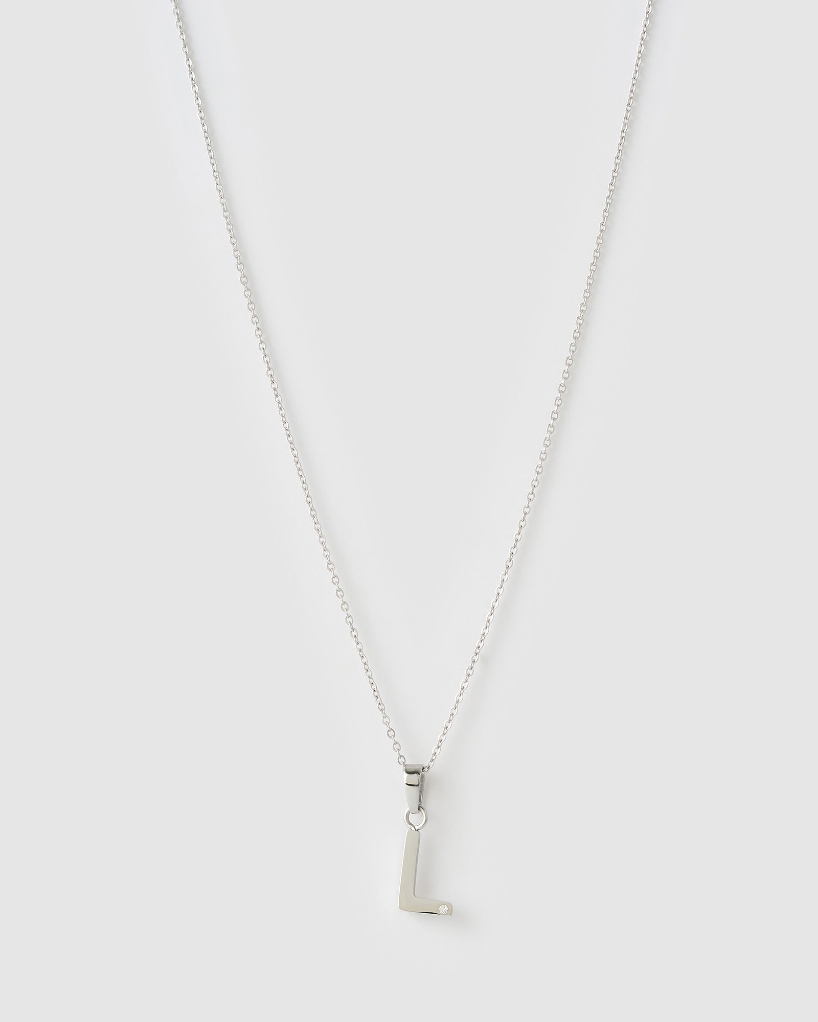 Colar Pingente Inicial - Prata | SILLENE - L