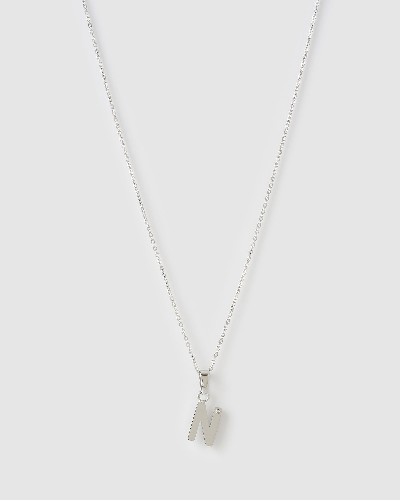 Colar Pingente Inicial - Prata | SILLENE - N