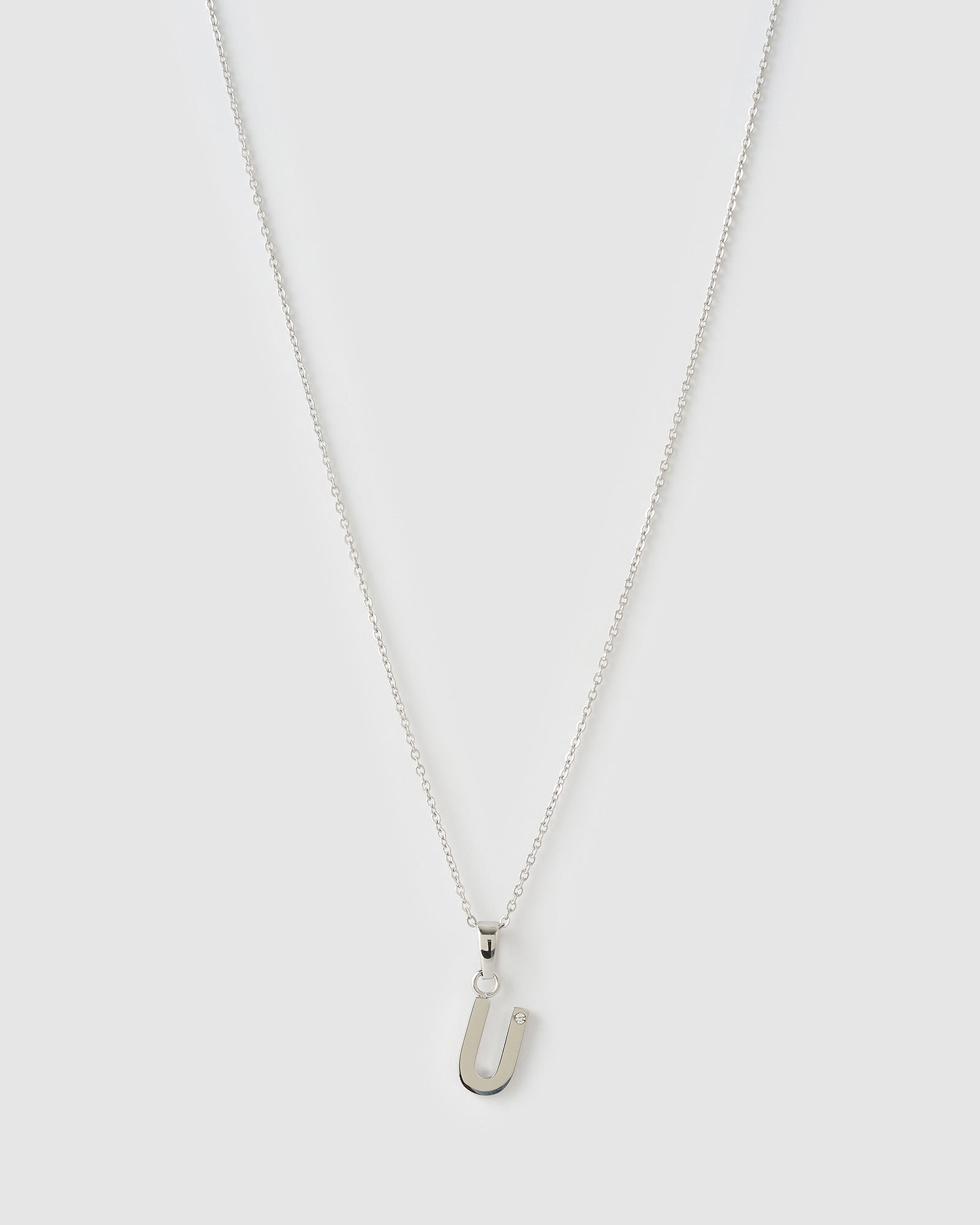 Colar Pingente Inicial - Prata | SILLENE - U