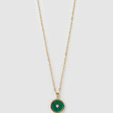 Colar Pingente Koda Malaquita - Ouro 18K | SILLENE