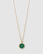 Colar Pingente Koda Malaquita - Ouro 18K | SILLENE