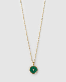 Colar Pingente Koda Malaquita - Ouro 18K | SILLENE