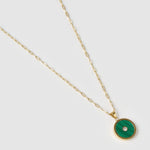 Colar Pingente Koda Malaquita - Ouro 18K | SILLENE