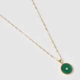 Colar Pingente Koda Malaquita - Ouro 18K | SILLENE