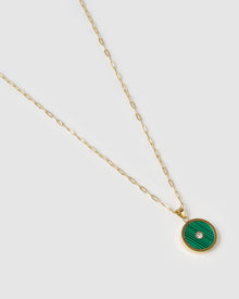 Colar Pingente Koda Malaquita - Ouro 18K | SILLENE
