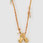 Colar Pingente Letra Bolha Rosa - Ouro 18K | SILLENE - A