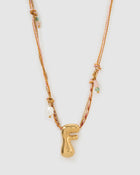 Colar Pingente Letra Bolha Rosa - Ouro 18K | SILLENE - F