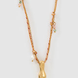 Colar Pingente Letra Bolha Rosa - Ouro 18K | SILLENE - I