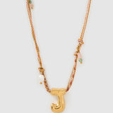 Colar Pingente Letra Bolha Rosa - Ouro 18K | SILLENE - J