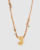 Colar Pingente Letra Bolha Rosa - Ouro 18K | SILLENE - J