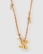 Colar Pingente Letra Bolha Rosa - Ouro 18K | SILLENE - K