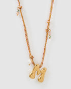 Colar Pingente Letra Bolha Rosa - Ouro 18K | SILLENE - M