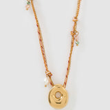 Colar Pingente Letra Bolha Rosa - Ouro 18K | SILLENE - O
