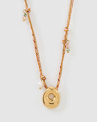 Colar Pingente Letra Bolha Rosa - Ouro 18K | SILLENE - O