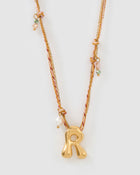 Colar Pingente Letra Bolha Rosa - Ouro 18K | SILLENE - R