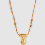 Colar Pingente Letra Bolha Rosa - Ouro 18K | SILLENE - T