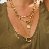 Colar Pingente Letra Luxe Grande - Ouro 18K | SILLENE