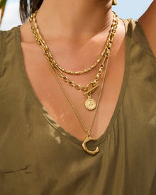 Colar Pingente Letra Luxe Grande - Ouro 18K | SILLENE