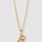 Colar Pingente Letra Luxe Grande - Ouro 18K | SILLENE - B
