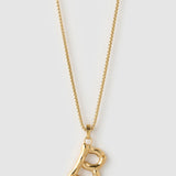 Colar Pingente Letra Luxe Grande - Ouro 18K | SILLENE - B