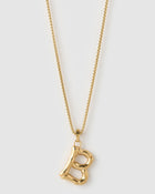 Colar Pingente Letra Luxe Grande - Ouro 18K | SILLENE - B