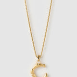 Colar Pingente Letra Luxe Grande - Ouro 18K | SILLENE - C
