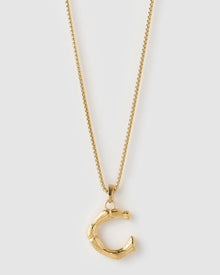 Colar Pingente Letra Luxe Grande - Ouro 18K | SILLENE - C