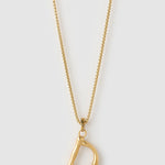 Colar Pingente Letra Luxe Grande - Ouro 18K | SILLENE - D