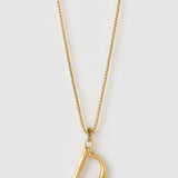 Colar Pingente Letra Luxe Grande - Ouro 18K | SILLENE - D