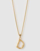Colar Pingente Letra Luxe Grande - Ouro 18K | SILLENE - D