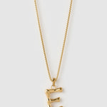 Colar Pingente Letra Luxe Grande - Ouro 18K | SILLENE - E