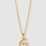 Colar Pingente Letra Luxe Grande - Ouro 18K | SILLENE - G