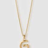 Colar Pingente Letra Luxe Grande - Ouro 18K | SILLENE - G
