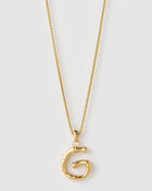Colar Pingente Letra Luxe Grande - Ouro 18K | SILLENE - G