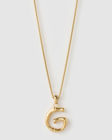 Colar Pingente Letra Luxe Grande - Ouro 18K | SILLENE - G