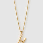 Colar Pingente Letra Luxe Grande - Ouro 18K | SILLENE - H