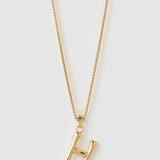 Colar Pingente Letra Luxe Grande - Ouro 18K | SILLENE - H